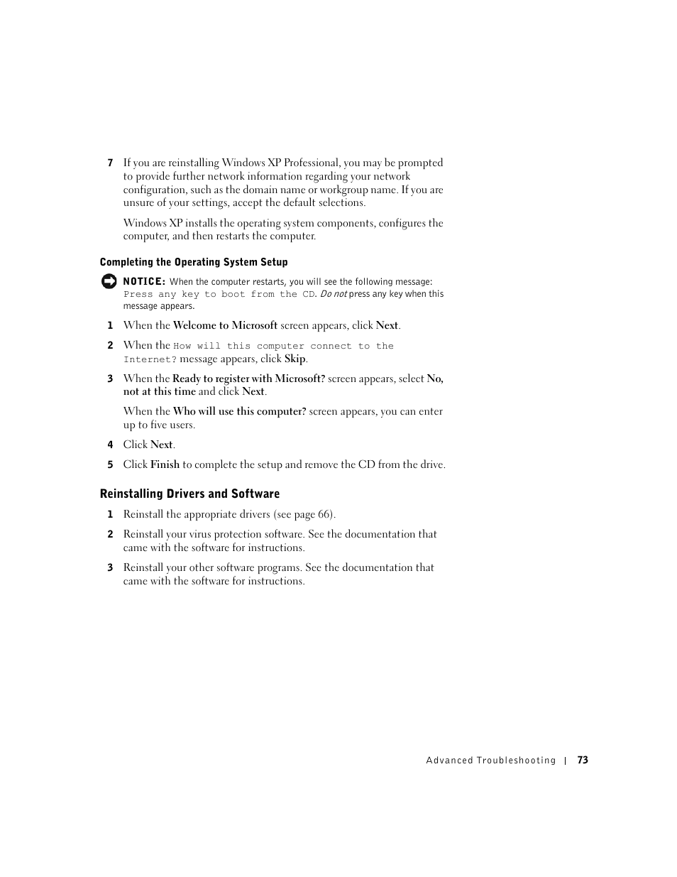 Dell Dimension 4550 User Manual | Page 73 / 152