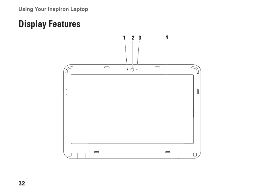 Display features | Dell Inspiron 11z (1120, Mid 2010) User Manual | Page 34 / 86