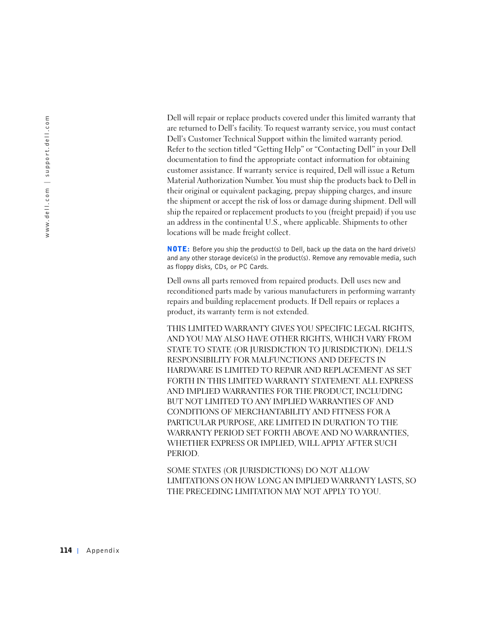 Dell Dimension 2100 User Manual | Page 114 / 138