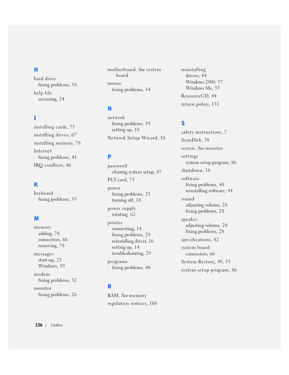 Dell Dimension 2100 User Manual | Page 136 / 138