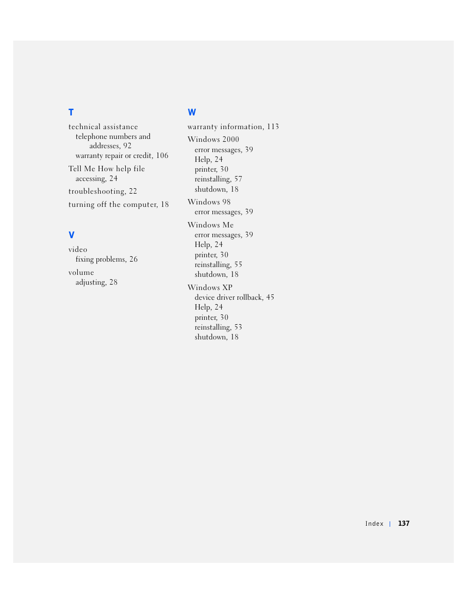 Dell Dimension 2100 User Manual | Page 137 / 138