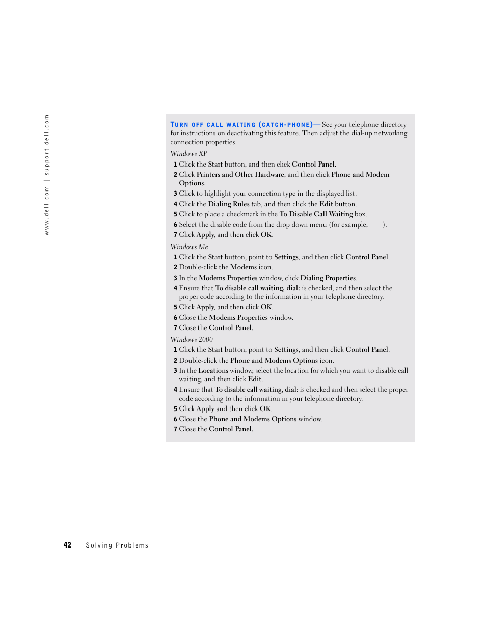Dell Dimension 2100 User Manual | Page 42 / 138