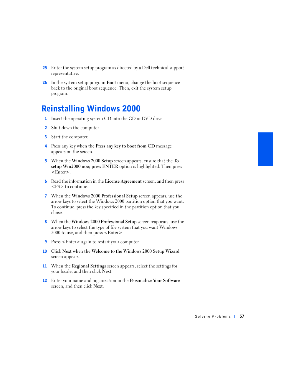 Dell Dimension 2100 User Manual | Page 57 / 138