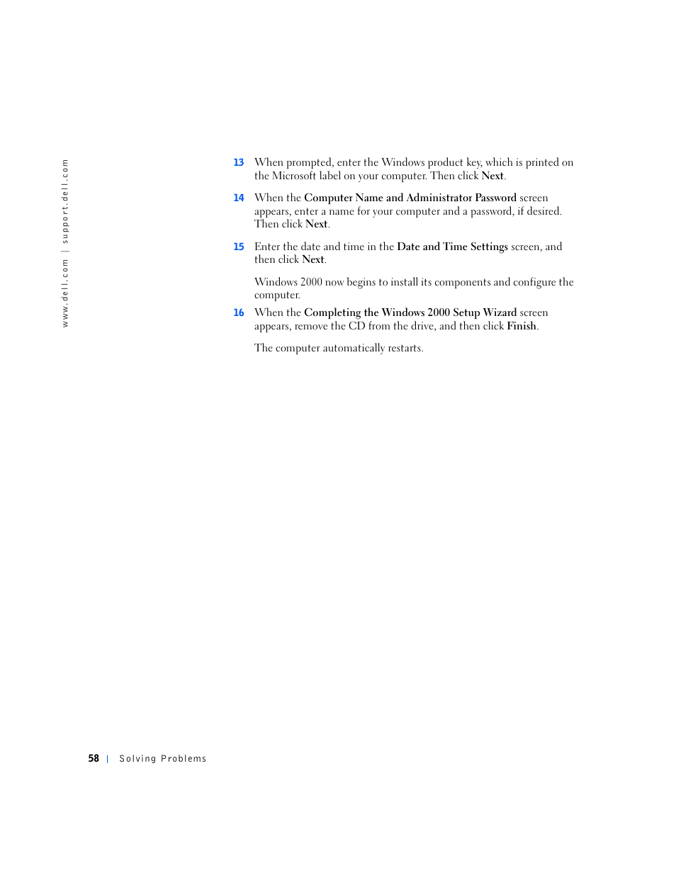 Dell Dimension 2100 User Manual | Page 58 / 138