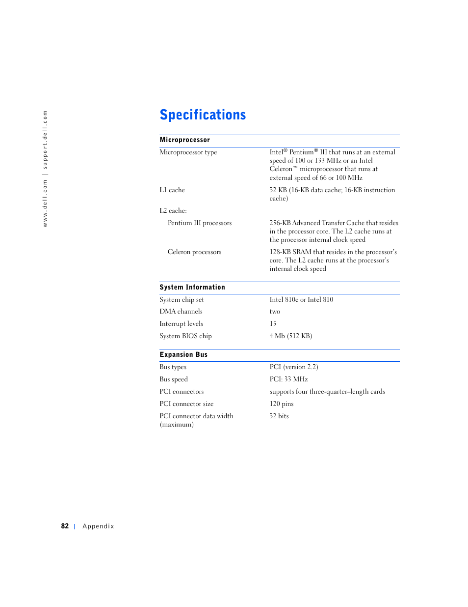 Dell Dimension 2100 User Manual | Page 82 / 138