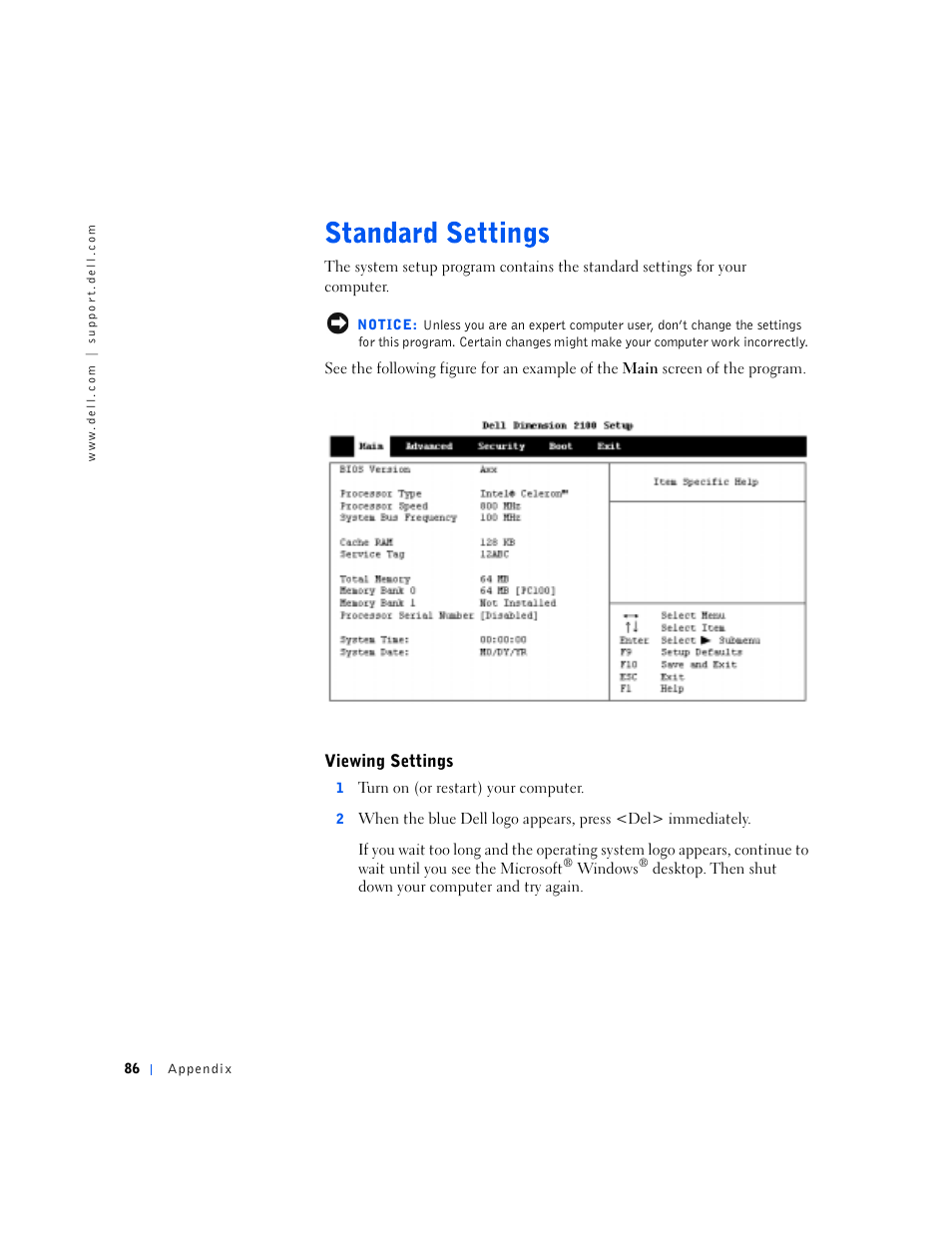 Dell Dimension 2100 User Manual | Page 86 / 138