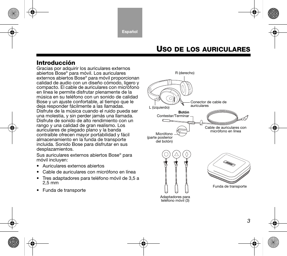 Auriculares, Introducción | Bose AM319137 User Manual | Page 27 / 132