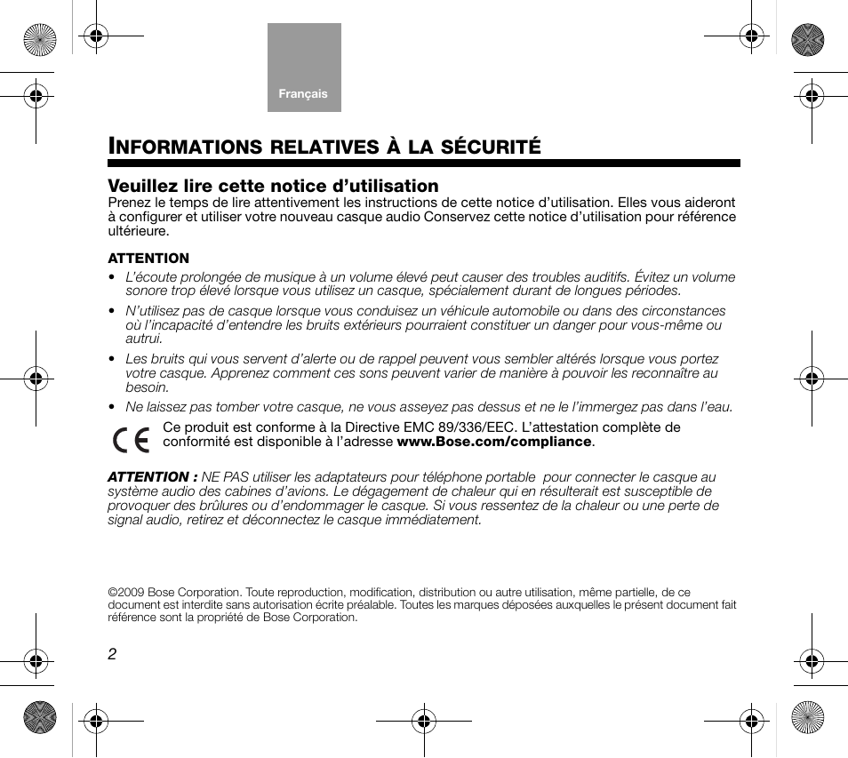 06_fra_print, Nformations, Relatives | Sécurité | Bose AM319137 User Manual | Page 42 / 132