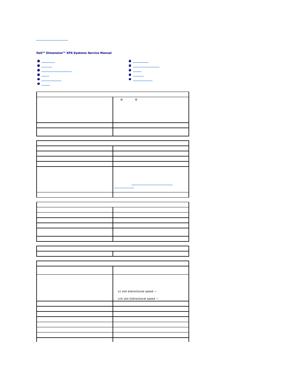 Technical specifications | Dell XPS/Dimension XPS Gen 3 User Manual | Page 38 / 50