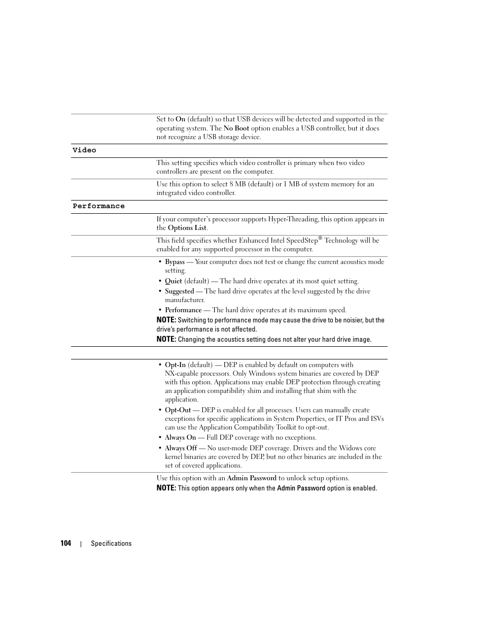 Dell XPS 210 User Manual | Page 104 / 136