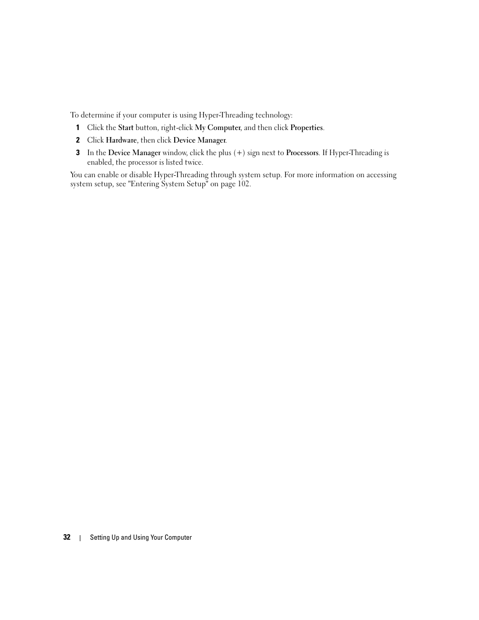 Dell XPS 210 User Manual | Page 32 / 136