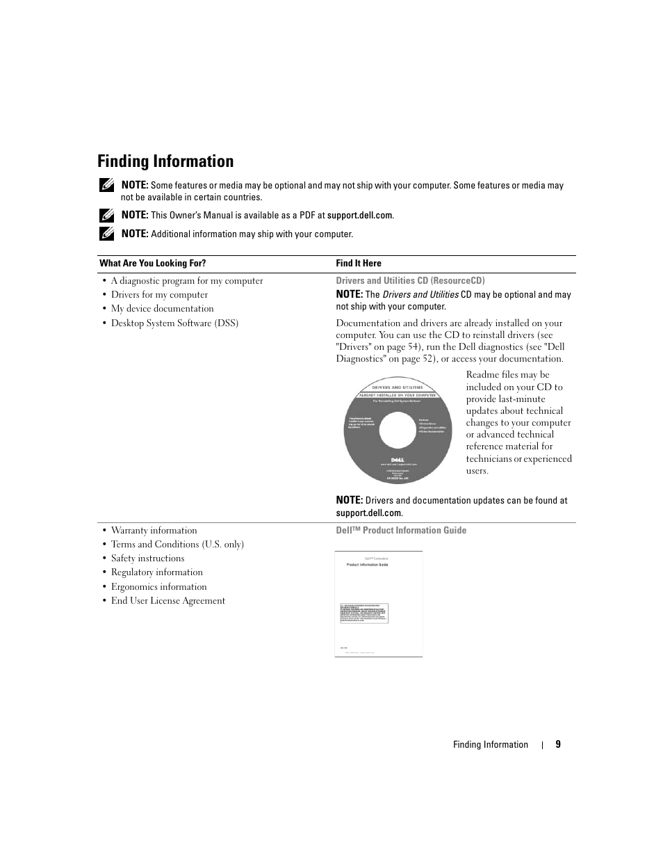 Dell XPS 210 User Manual | Page 9 / 136