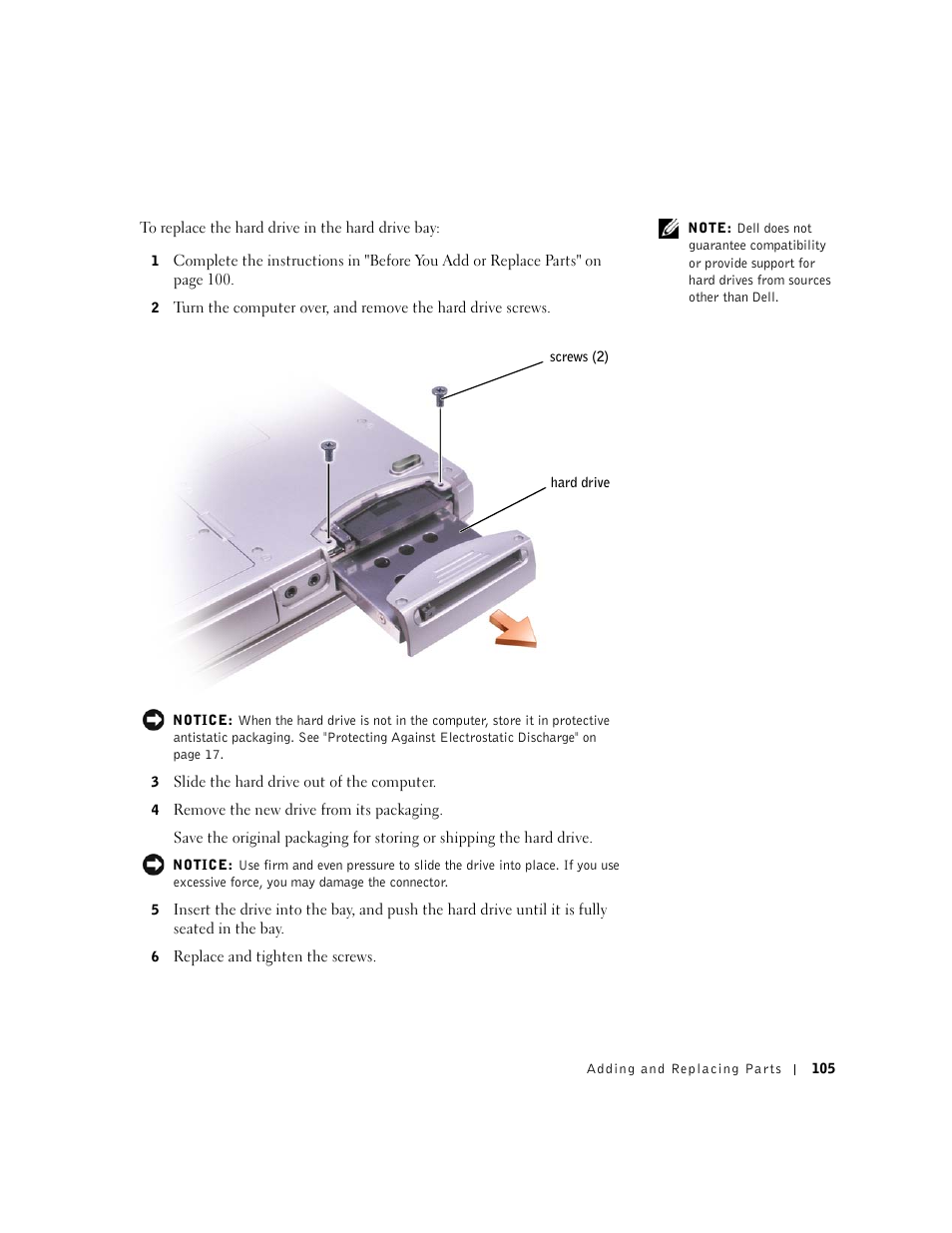 Dell Inspiron 1100 User Manual | Page 105 / 164