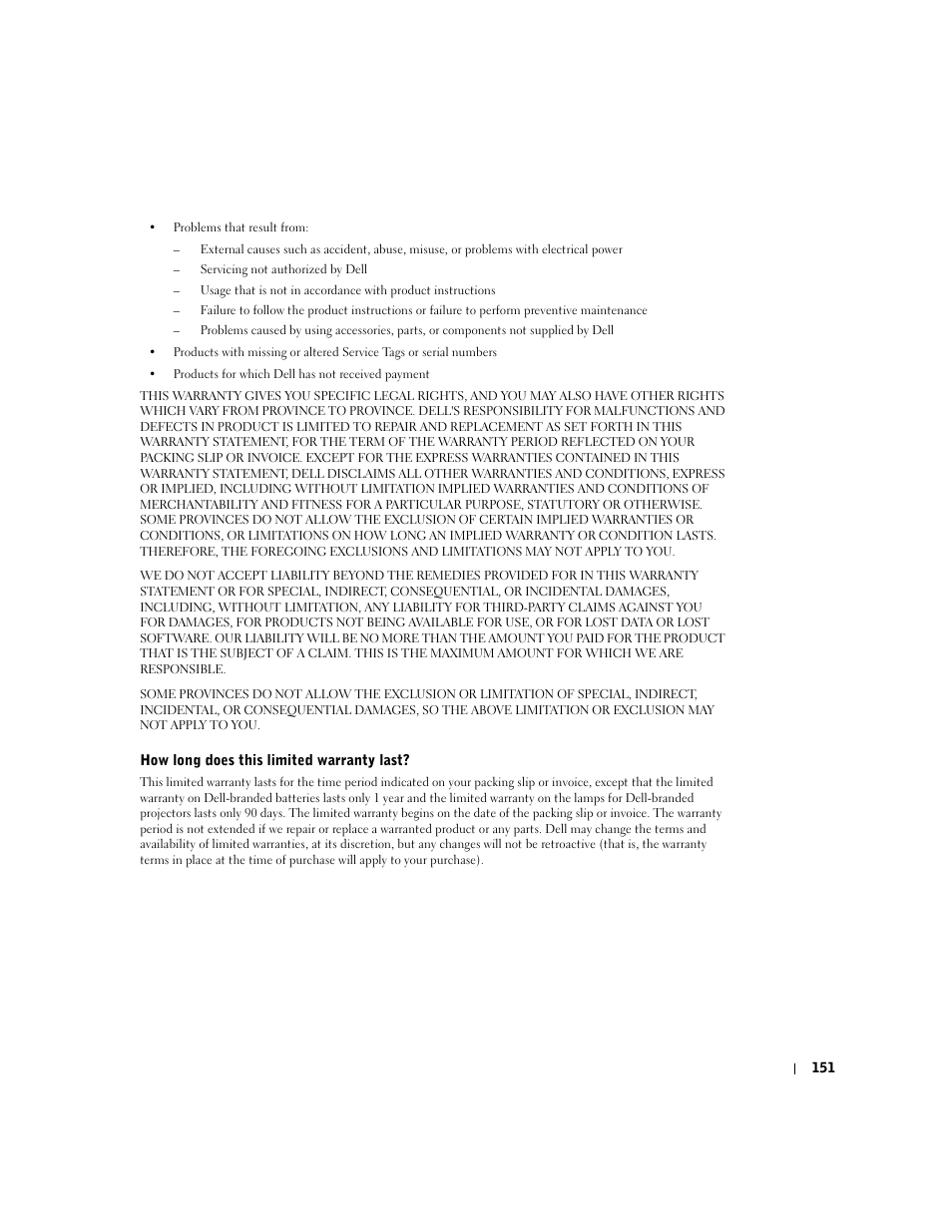 Dell Inspiron 1100 User Manual | Page 151 / 164