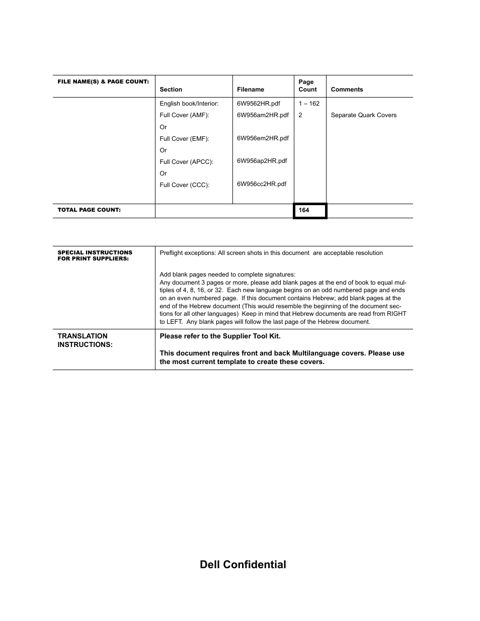 Dell confidential | Dell Inspiron 1100 User Manual | Page 164 / 164