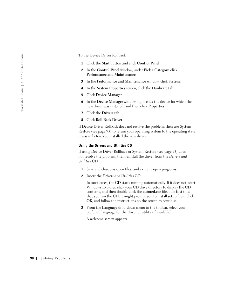 Dell Inspiron 1100 User Manual | Page 90 / 164