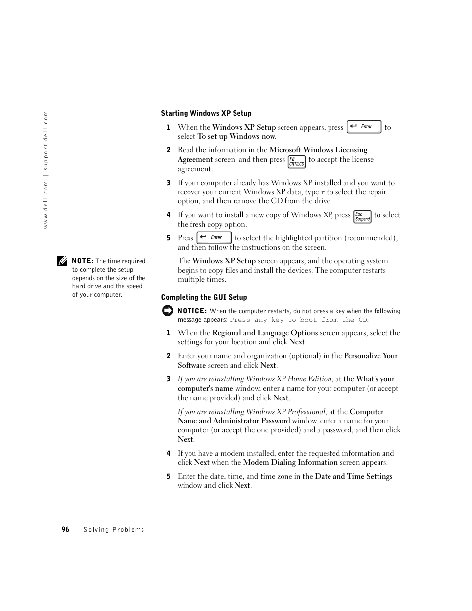 Dell Inspiron 1100 User Manual | Page 96 / 164