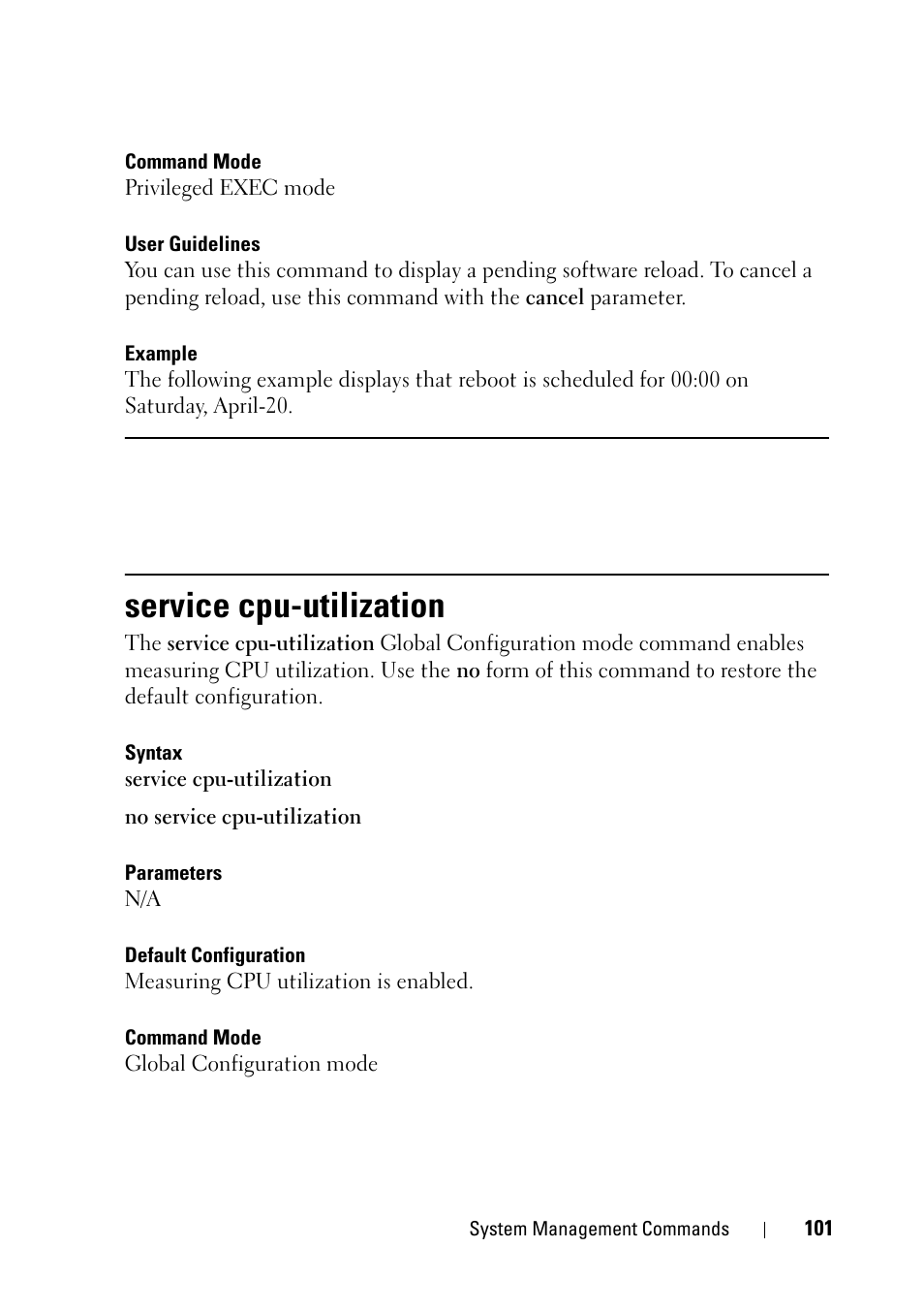 Service cpu-utilization | Dell PowerEdge VRTX User Manual | Page 101 / 832