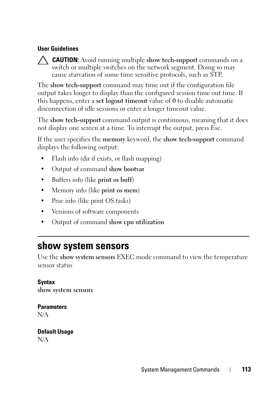 Show system sensors | Dell PowerEdge VRTX User Manual | Page 113 / 832