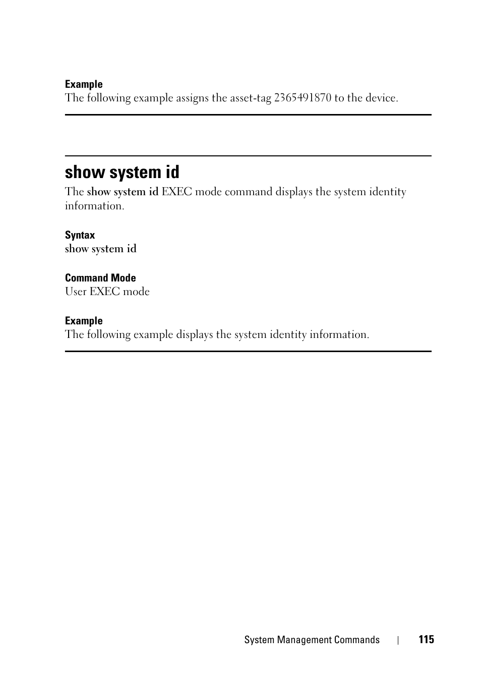 Show system id | Dell PowerEdge VRTX User Manual | Page 115 / 832