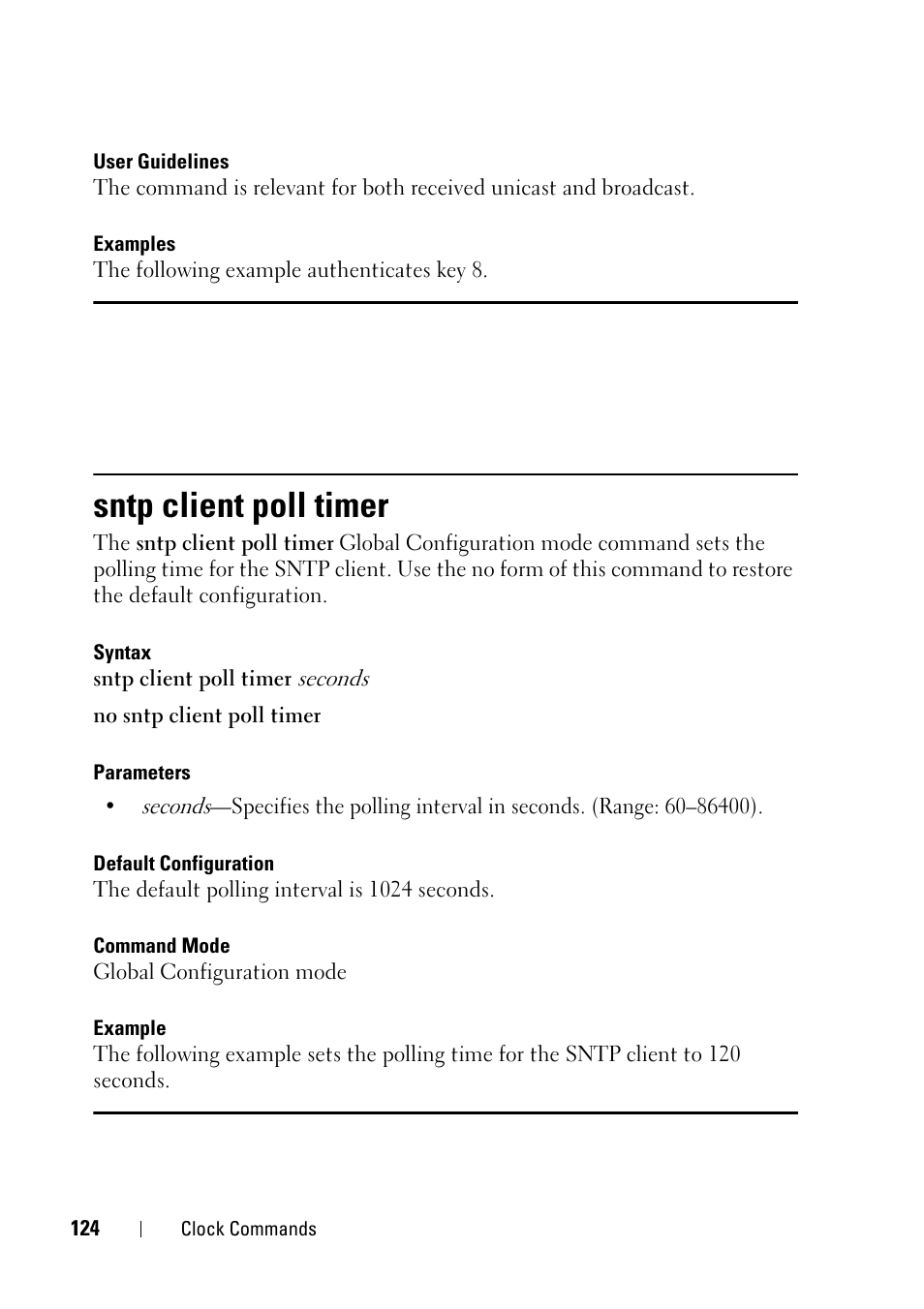 Sntp client poll timer | Dell PowerEdge VRTX User Manual | Page 124 / 832