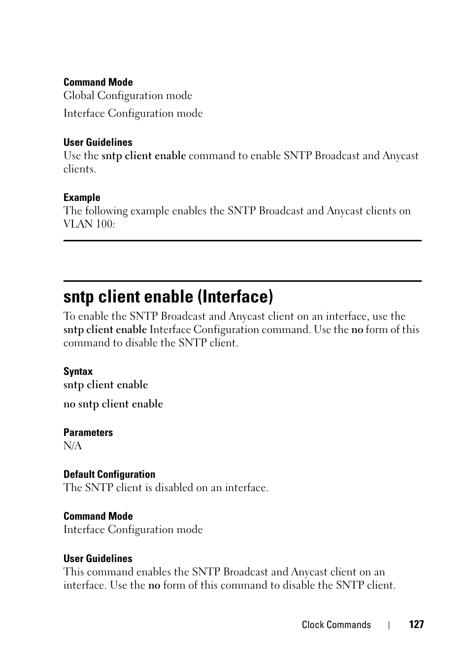 Sntp client enable (interface) | Dell PowerEdge VRTX User Manual | Page 127 / 832