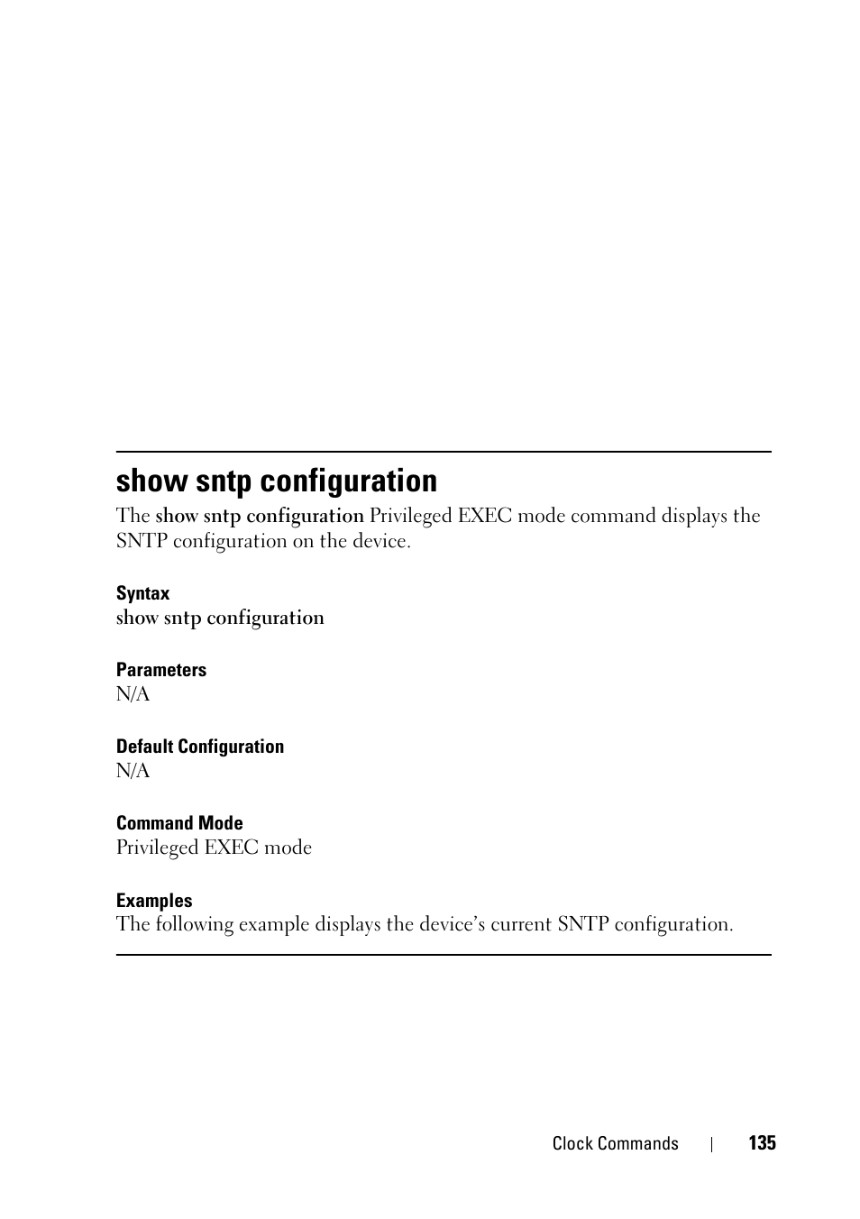 Show sntp configuration | Dell PowerEdge VRTX User Manual | Page 135 / 832
