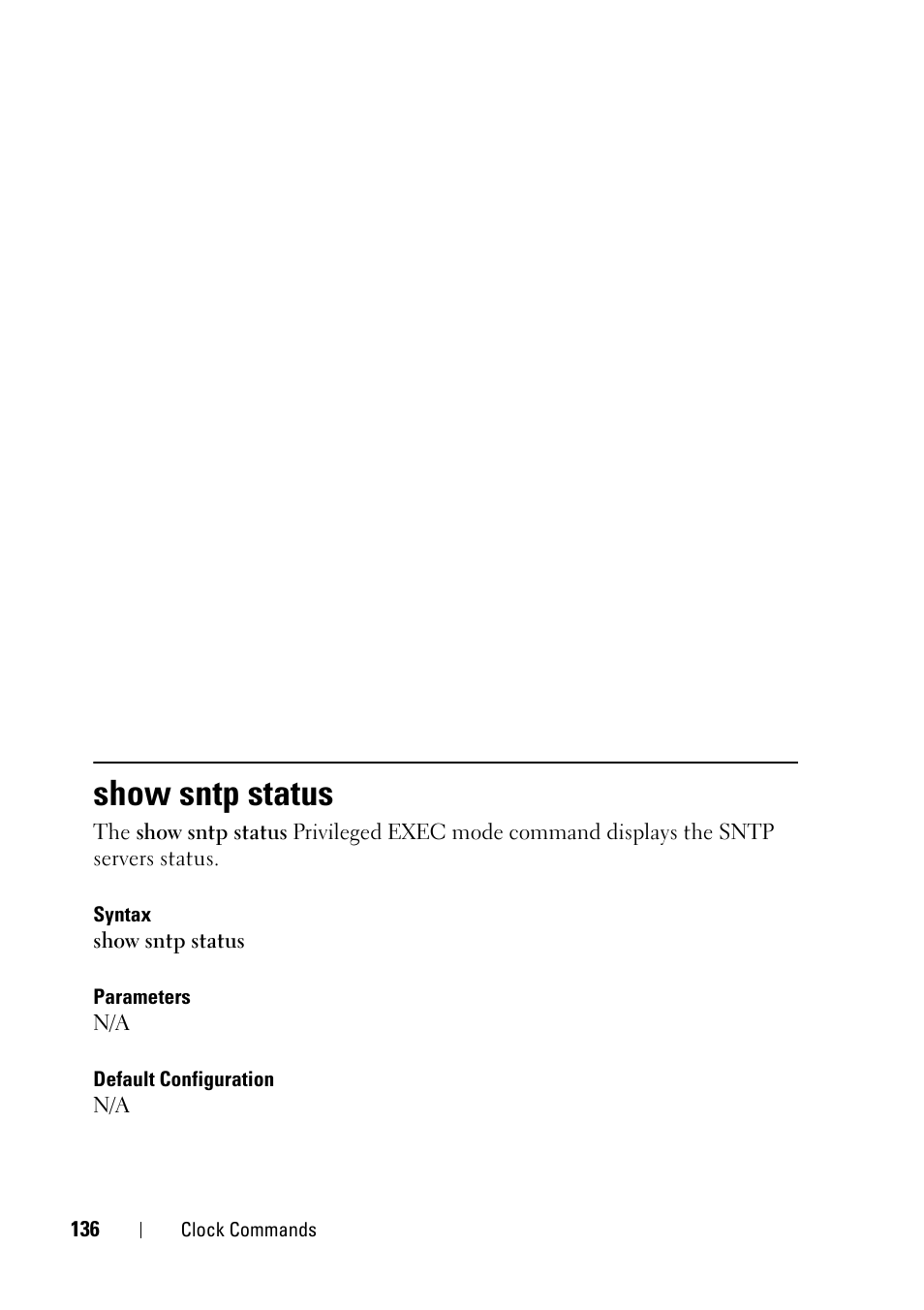 Show sntp status | Dell PowerEdge VRTX User Manual | Page 136 / 832