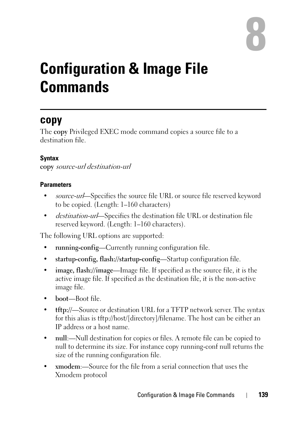 Configuration & image file commands, Copy, 6 configuration & image file commands 139 | Dell PowerEdge VRTX User Manual | Page 139 / 832