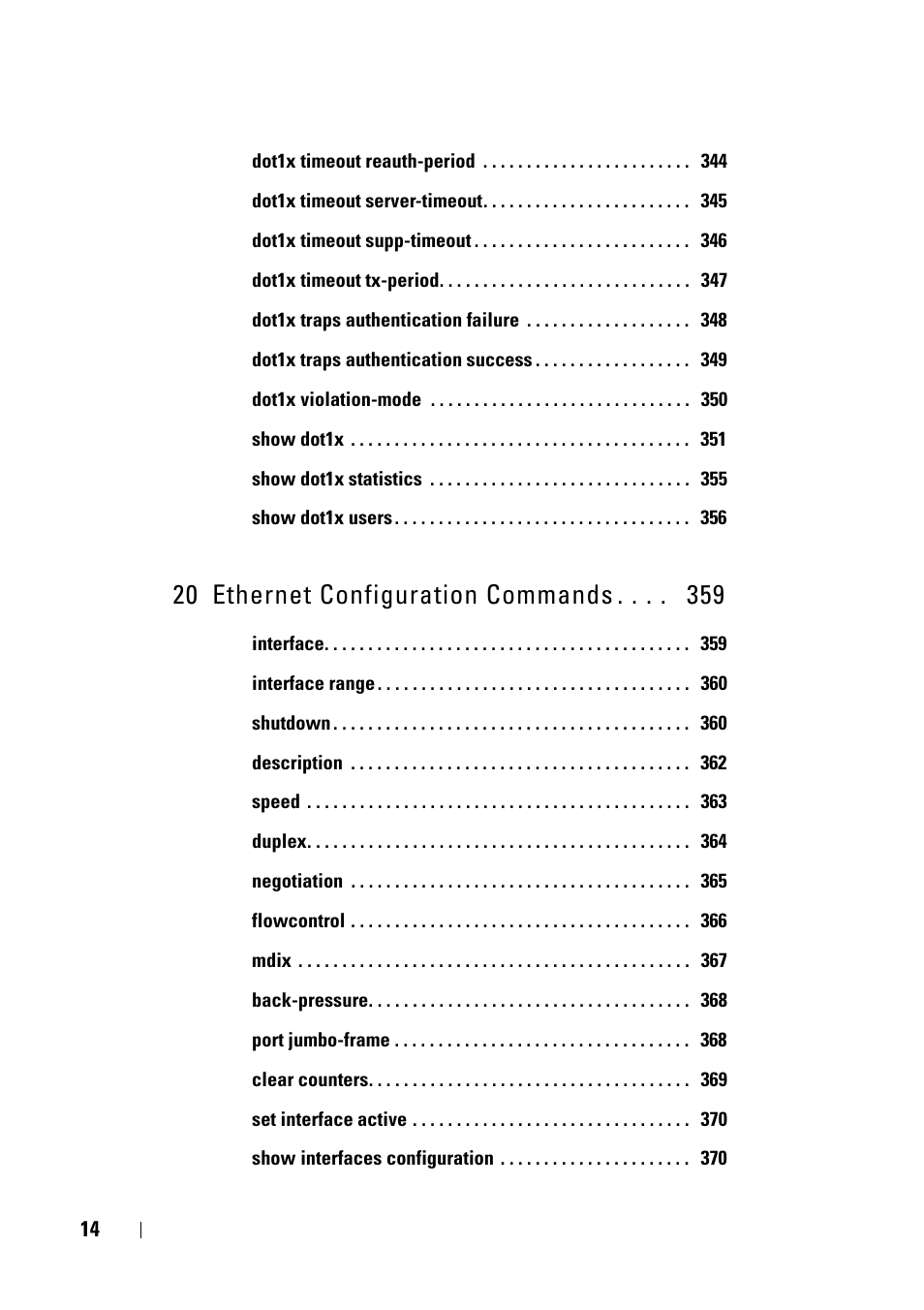 20 ethernet configuration commands | Dell PowerEdge VRTX User Manual | Page 14 / 832