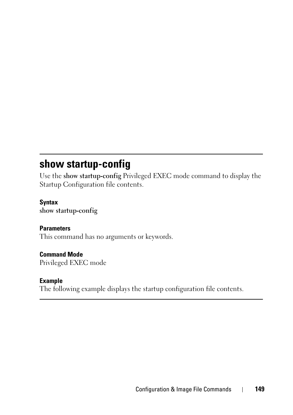 Show startup-config | Dell PowerEdge VRTX User Manual | Page 149 / 832