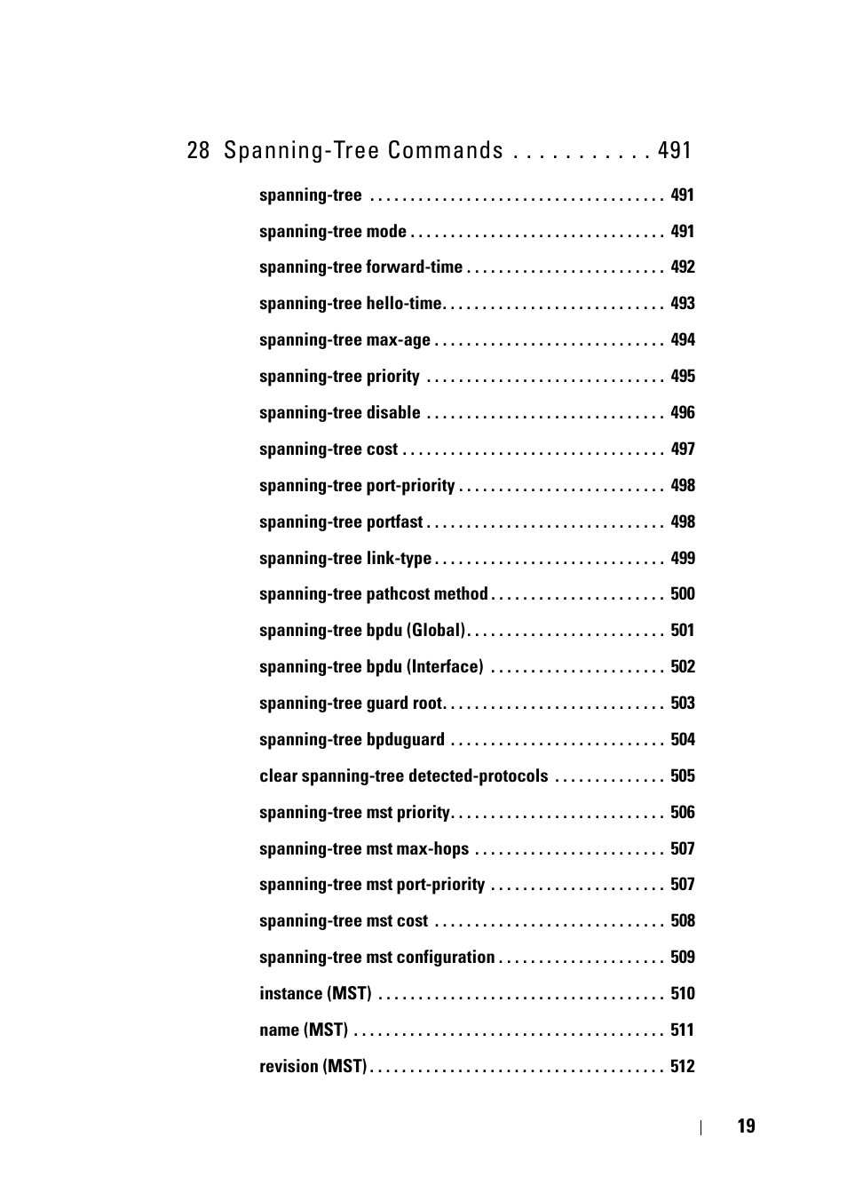 28 spanning-tree commands | Dell PowerEdge VRTX User Manual | Page 19 / 832