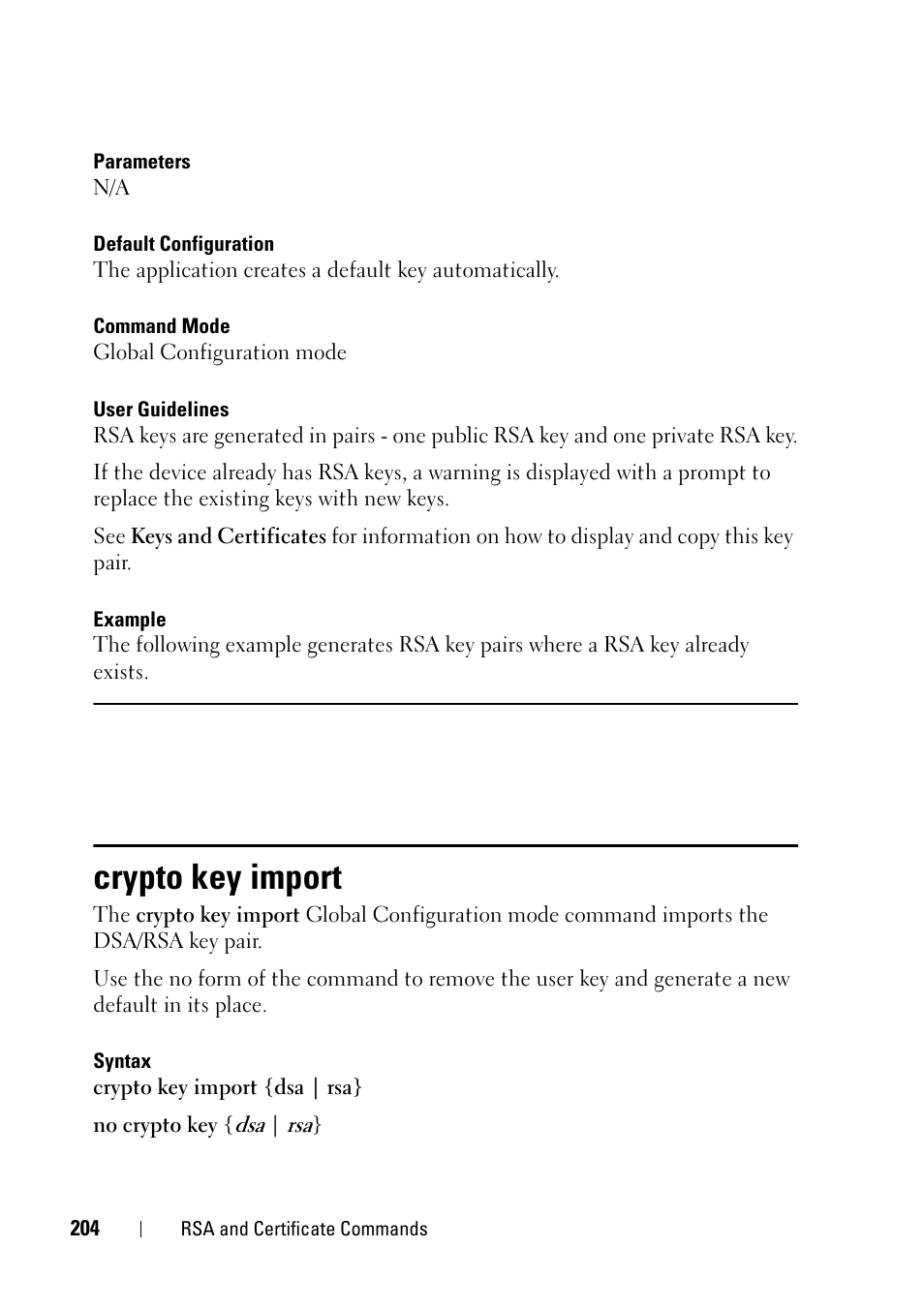 Crypto key import | Dell PowerEdge VRTX User Manual | Page 204 / 832