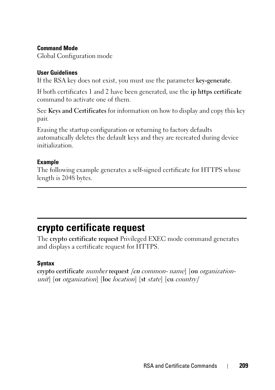 Crypto certificate request | Dell PowerEdge VRTX User Manual | Page 209 / 832
