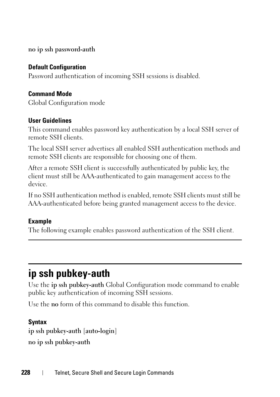 Ip ssh pubkey-auth | Dell PowerEdge VRTX User Manual | Page 228 / 832