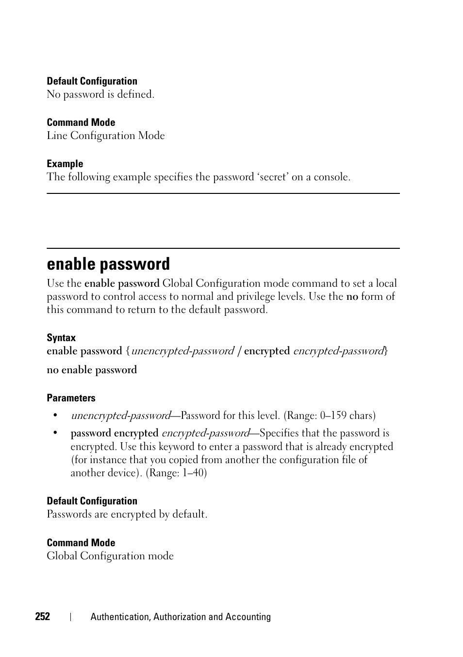 Enable password | Dell PowerEdge VRTX User Manual | Page 252 / 832