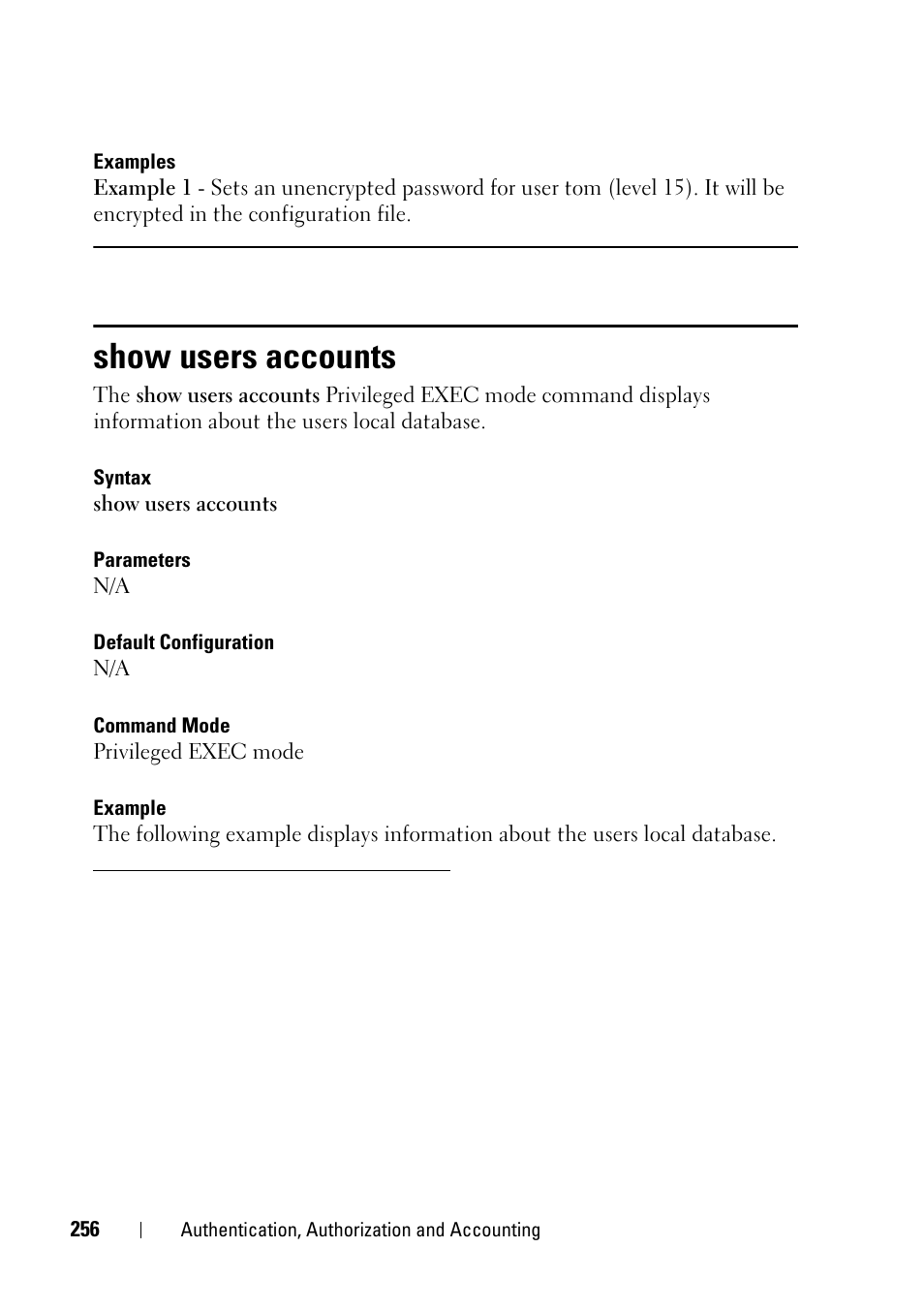 Show users accounts | Dell PowerEdge VRTX User Manual | Page 256 / 832