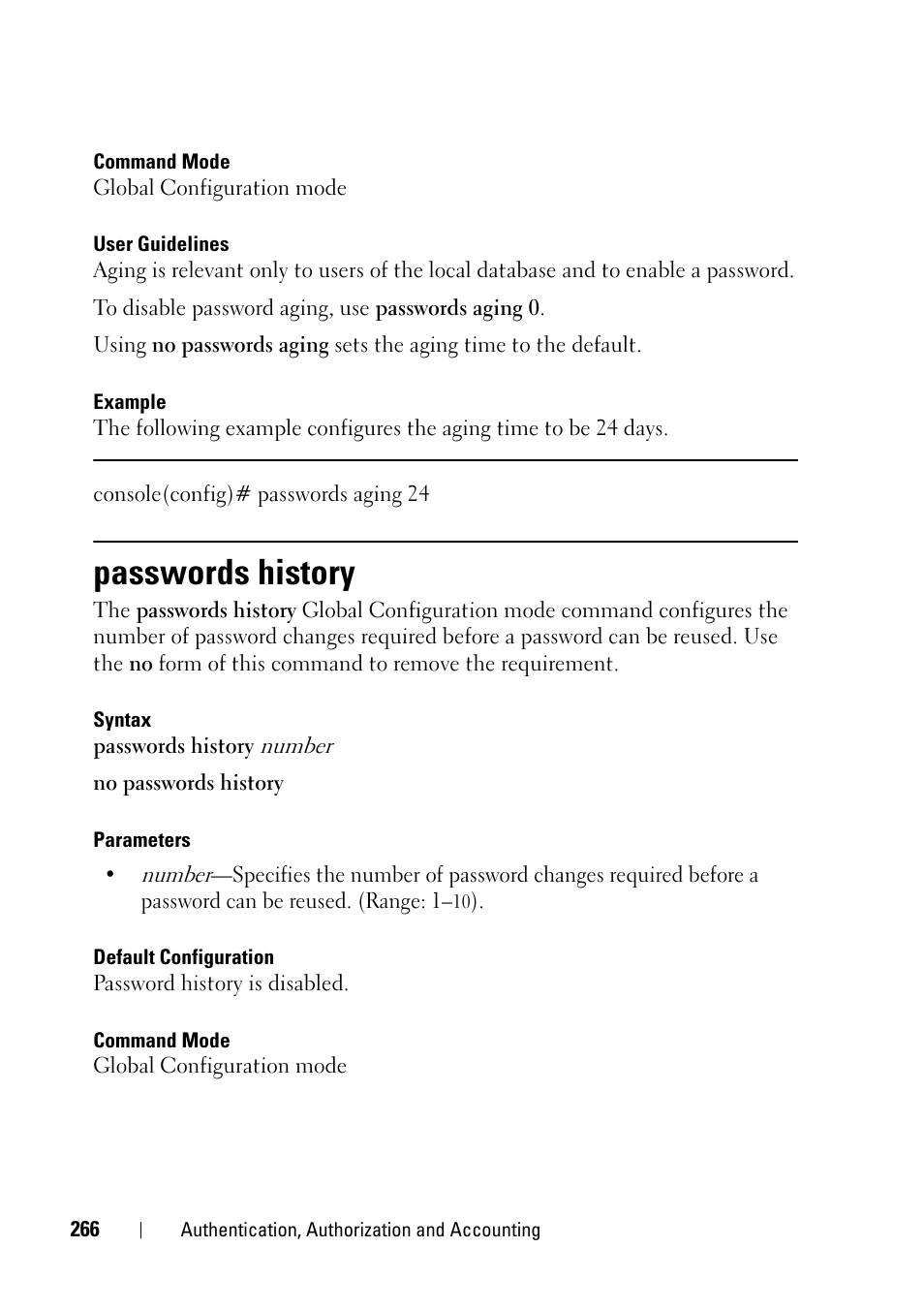 Passwords history | Dell PowerEdge VRTX User Manual | Page 266 / 832