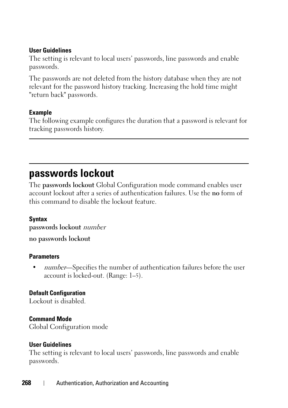 Passwords lockout | Dell PowerEdge VRTX User Manual | Page 268 / 832