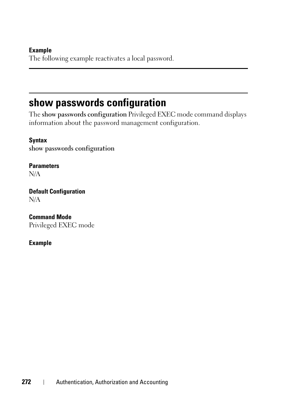 Show passwords configuration | Dell PowerEdge VRTX User Manual | Page 272 / 832