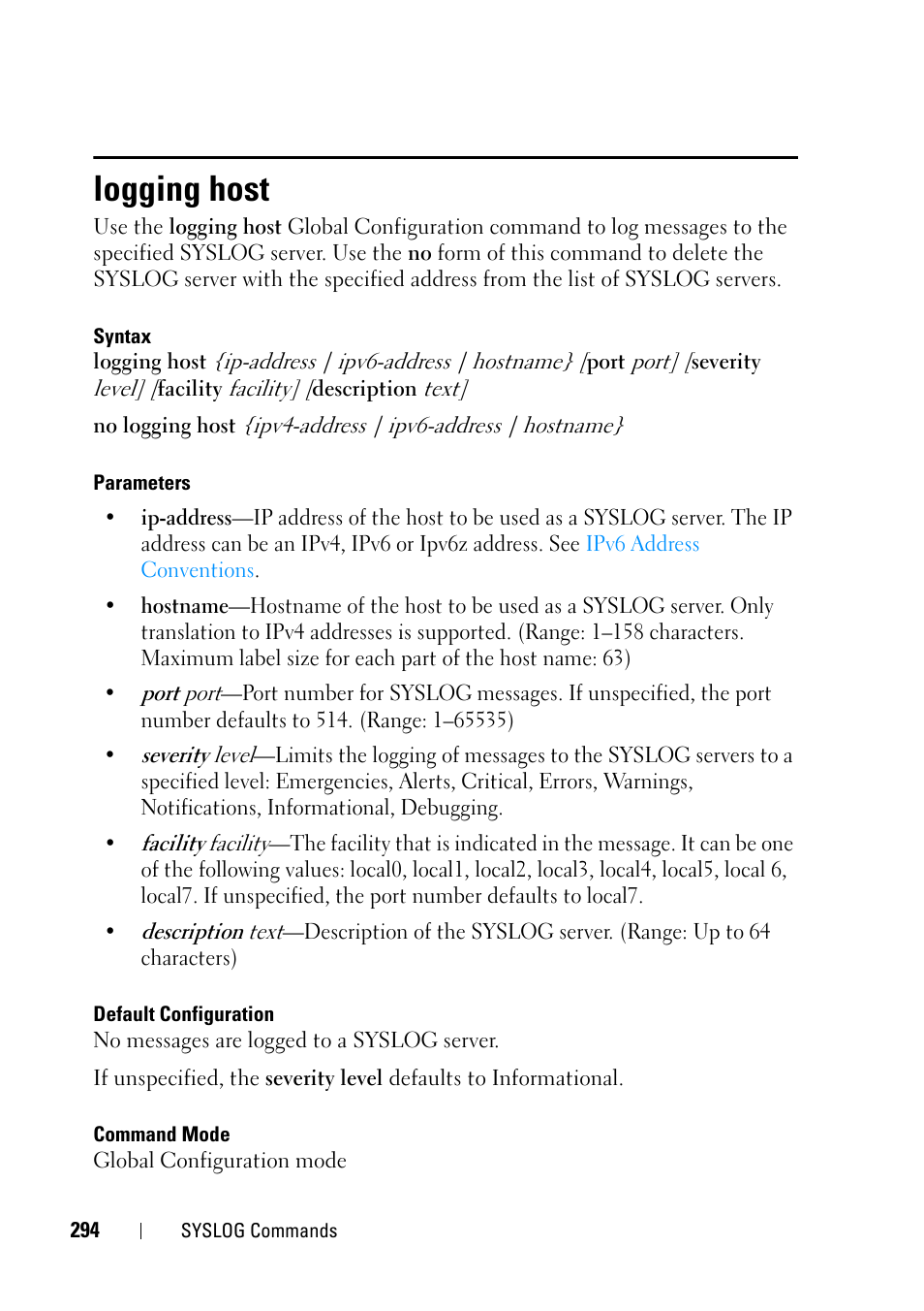 Logging host | Dell PowerEdge VRTX User Manual | Page 294 / 832
