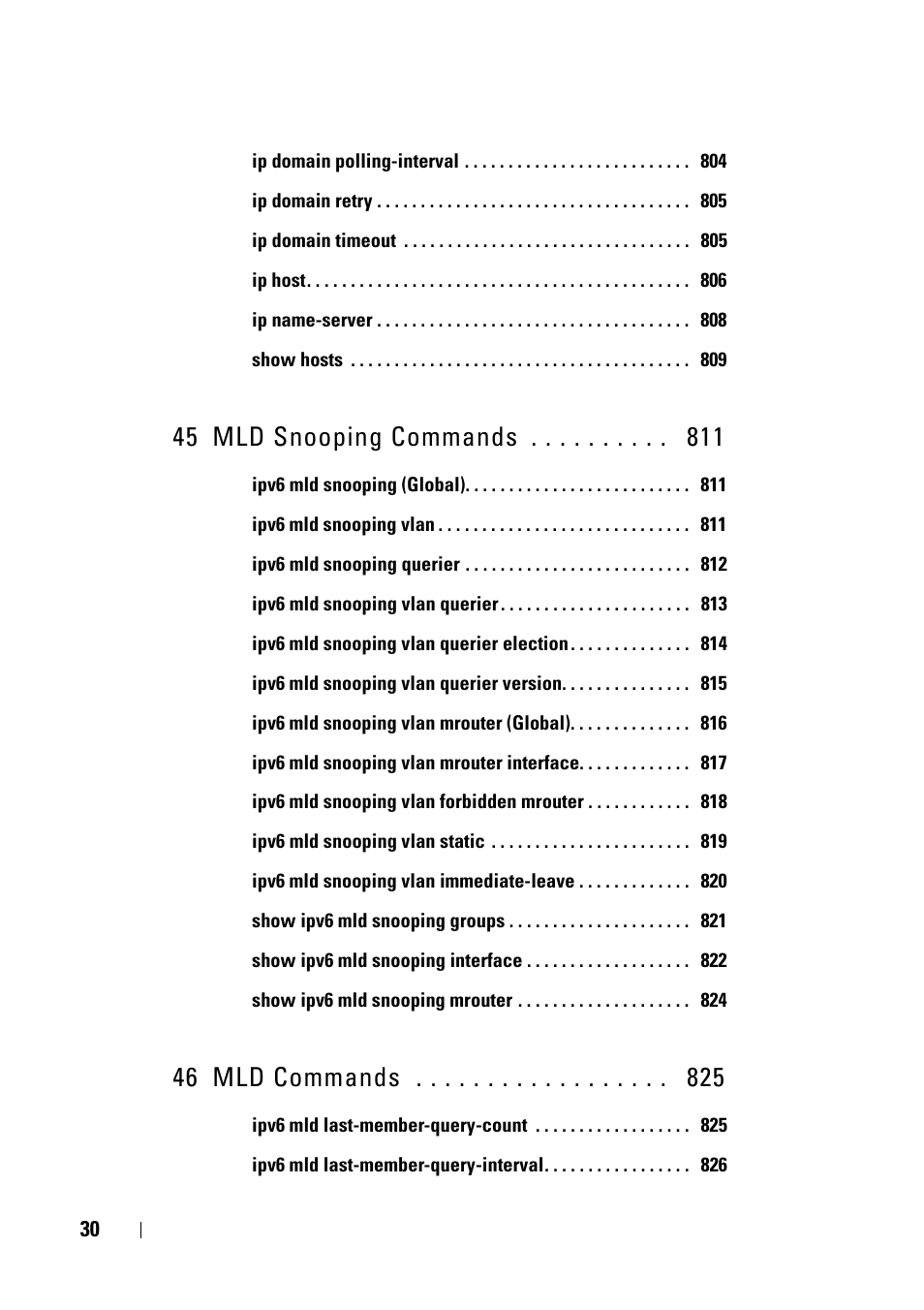 45 mld snooping commands, 46 mld commands | Dell PowerEdge VRTX User Manual | Page 30 / 832