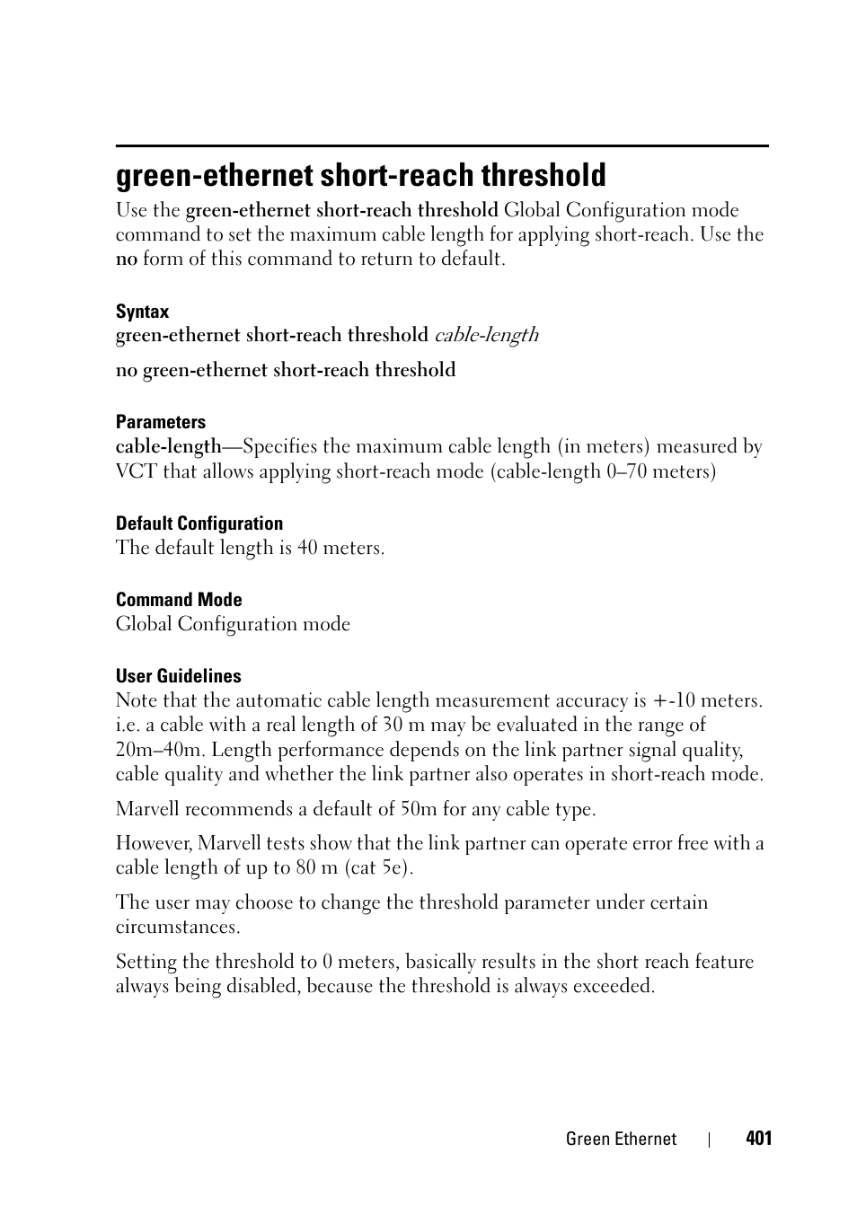 Green-ethernet short-reach threshold | Dell PowerEdge VRTX User Manual | Page 401 / 832