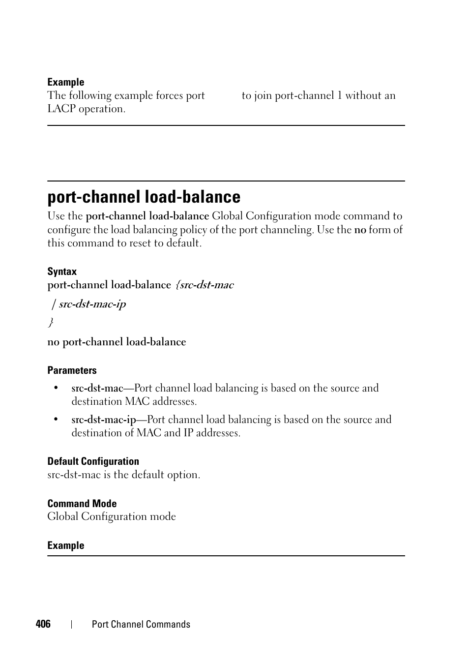 Port-channel load-balance | Dell PowerEdge VRTX User Manual | Page 406 / 832