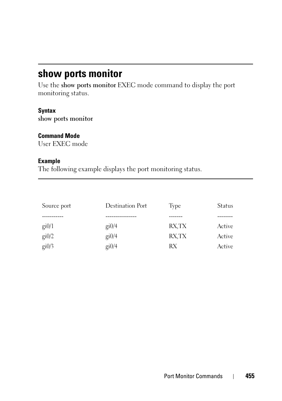 Show ports monitor | Dell PowerEdge VRTX User Manual | Page 455 / 832