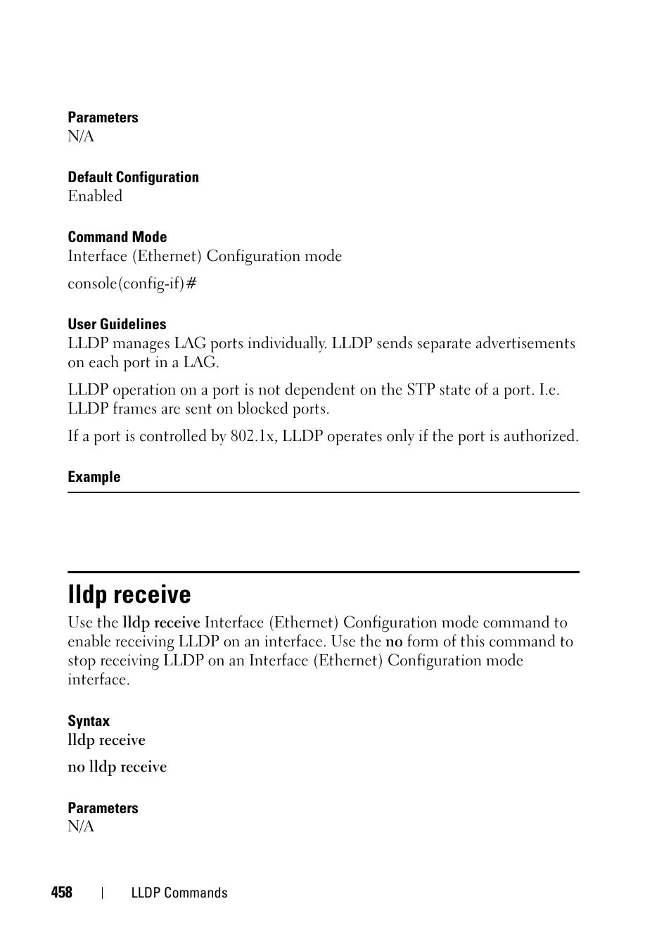 Lldp receive | Dell PowerEdge VRTX User Manual | Page 458 / 832