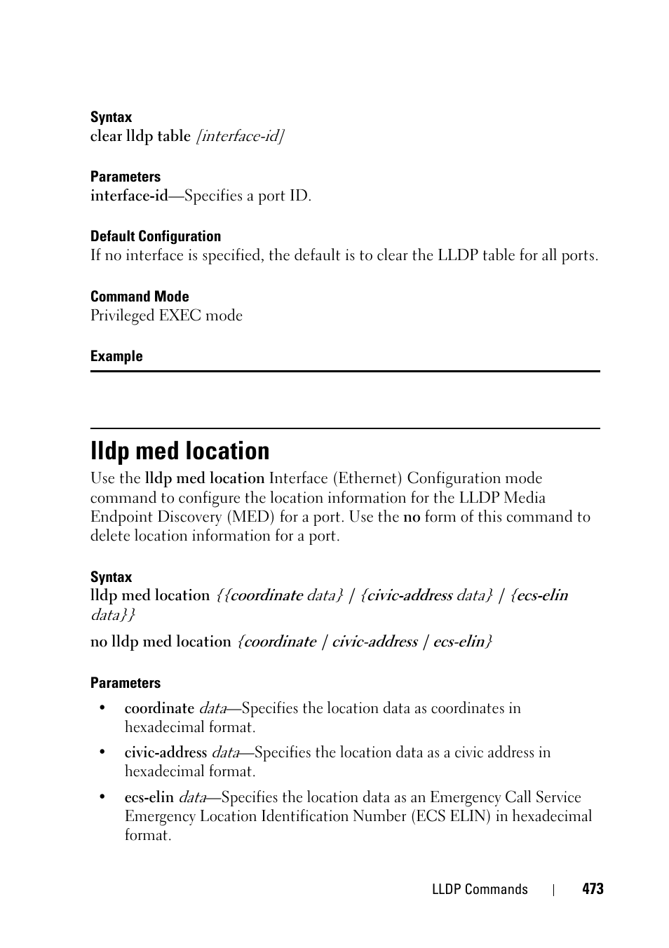 Lldp med location | Dell PowerEdge VRTX User Manual | Page 473 / 832