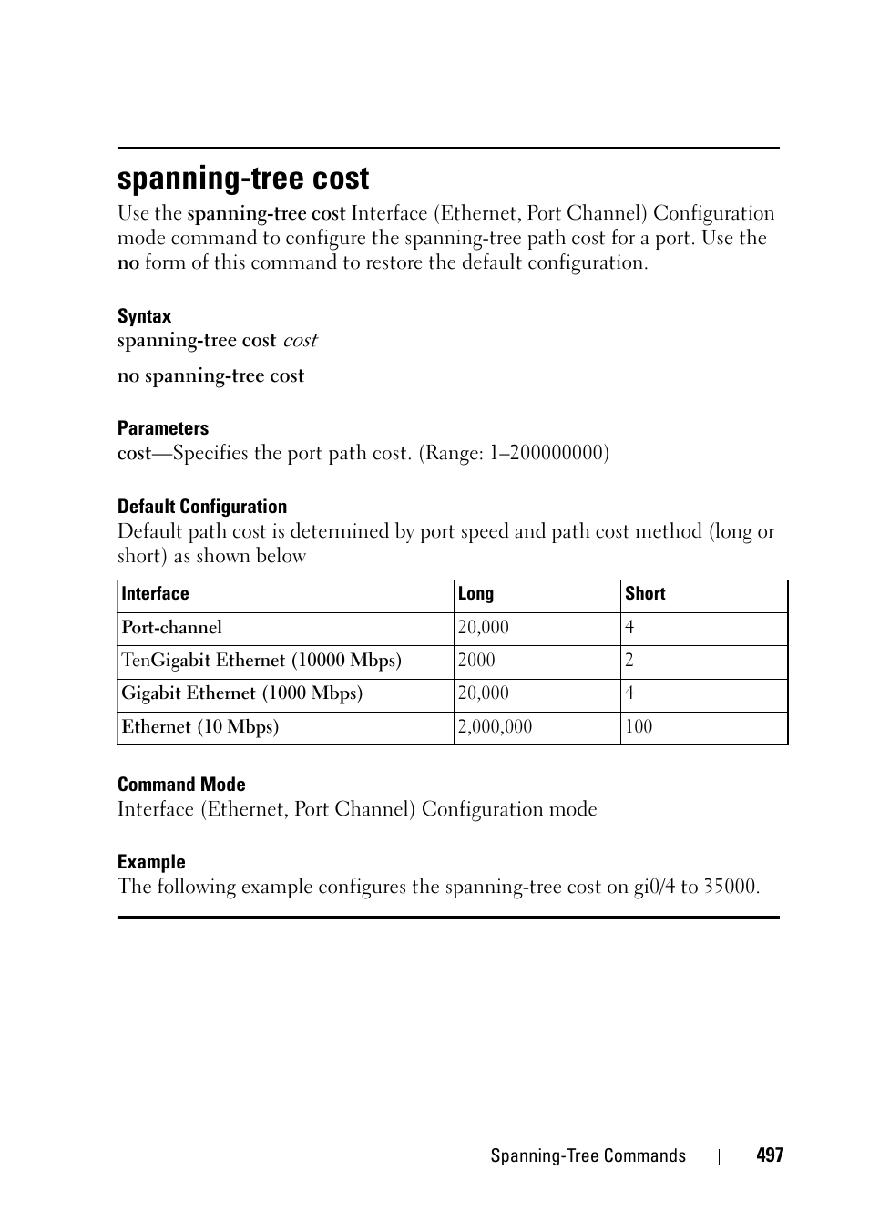 Spanning-tree cost | Dell PowerEdge VRTX User Manual | Page 497 / 832
