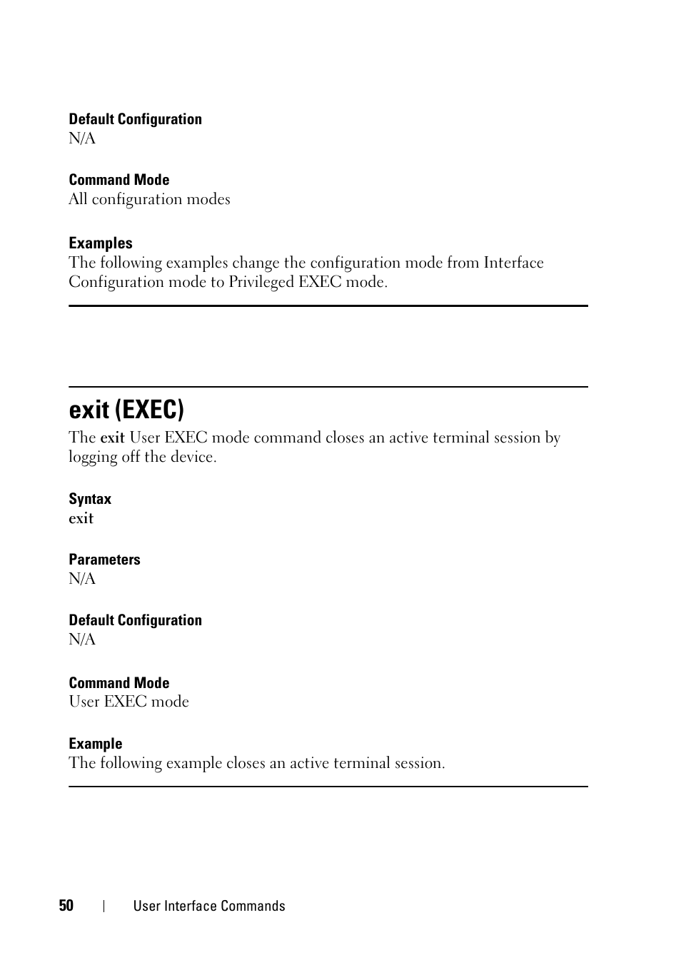 Exit (exec) | Dell PowerEdge VRTX User Manual | Page 50 / 832