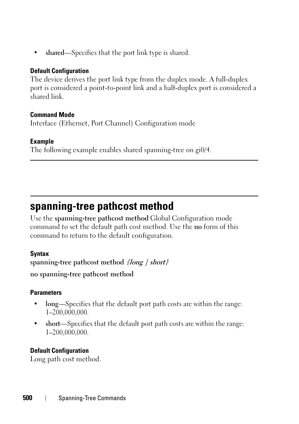 Spanning-tree pathcost method | Dell PowerEdge VRTX User Manual | Page 500 / 832
